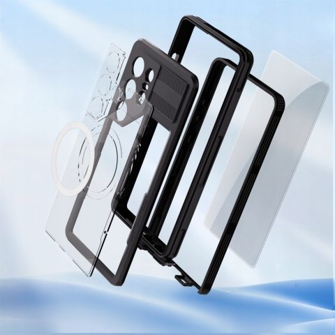 Etui wodoodporne MagSafe czarne do Samsung Galaxy S25 Ultra IP68