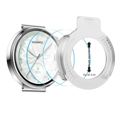 SZKŁO HARTOWANE TECH-PROTECT EASY SET+ 2-PACK HUAWEI WATCH GT 5 (41 MM) CLEAR