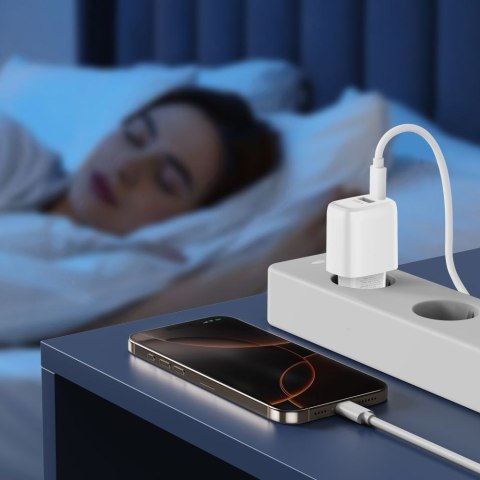 TECH-PROTECT NCA20 2-PORT NETWORK CHARGER PD 20W / QC3.0 WHITE