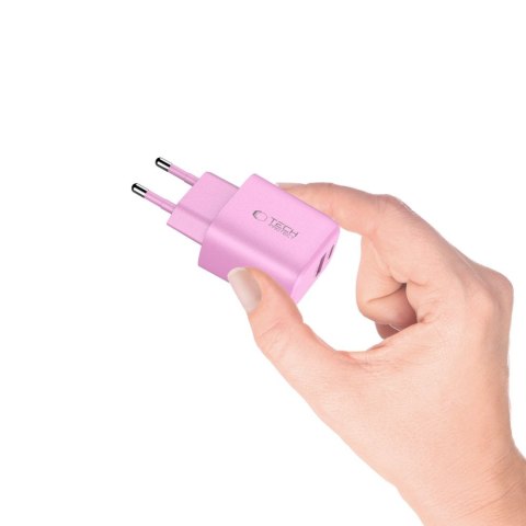 TECH-PROTECT NCA30 2-PORT NETWORK CHARGER PD 30W / QC3.0 BABY PINK