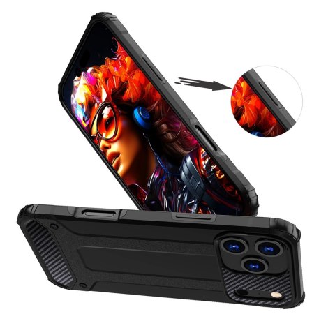 Etui Hybrid Armor na iPhone 17 Pro Max pancerne - czarne