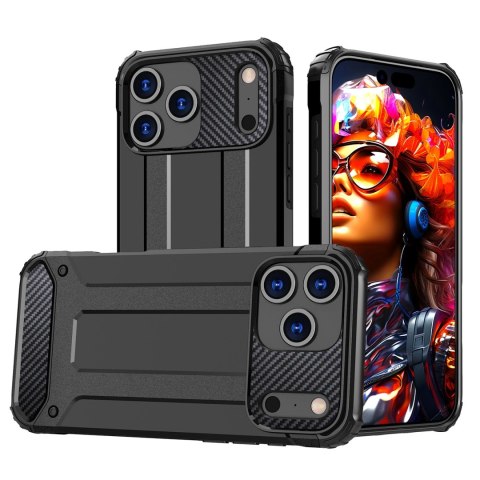 Etui Hybrid Armor na iPhone 17 Pro pancerne - czarne