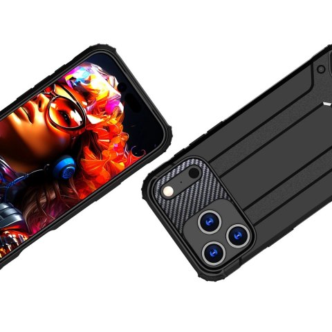 Etui Hybrid Armor na iPhone 17 Pro pancerne - czarne