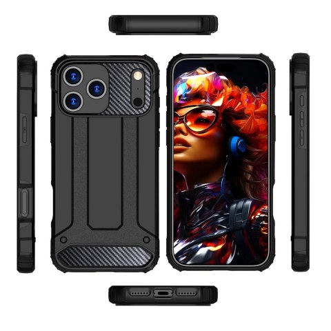 Etui Hybrid Armor na iPhone 17 Pro pancerne - czarne
