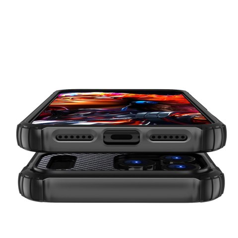 Etui Hybrid Armor na iPhone 17 Pro pancerne - czarne
