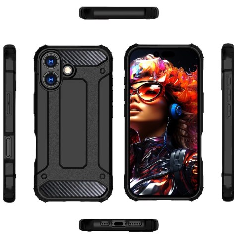 Etui Hybrid Armor na iPhone 17 pancerne - czarne