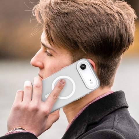 Etui Magnetic Abrasive na iPhone 17 Air kompatybilne z MagSafe - matowe białe
