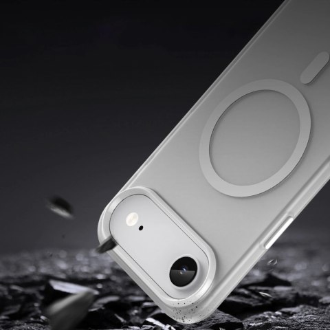 Etui Magnetic Abrasive na iPhone 17 Air kompatybilne z MagSafe - matowe białe