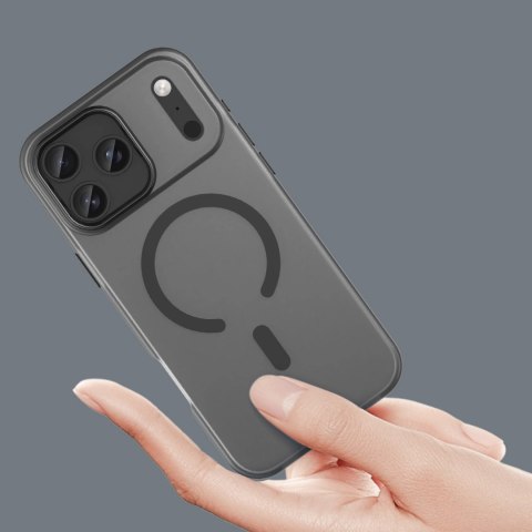 Etui Magnetic Abrasive na iPhone 17 Pro kompatybilne z MagSafe - matowe czarne