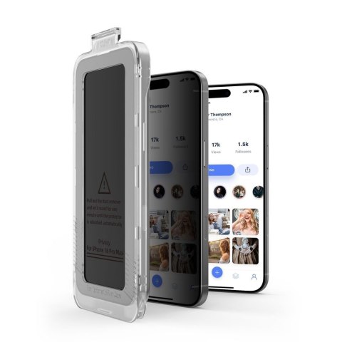 SZKŁO PRYWATYZUJĄCE TECH-PROTECT QUICK SET SPY+ 2-PACK IPHONE 14 PRO PRIVACY
