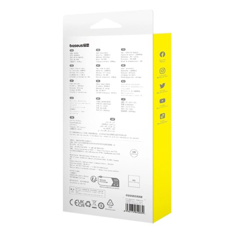 Kabel Baseus Explorer 100W USB-C - USB-C z inteligentnym czujnikiem temperatury 1m - niebieski