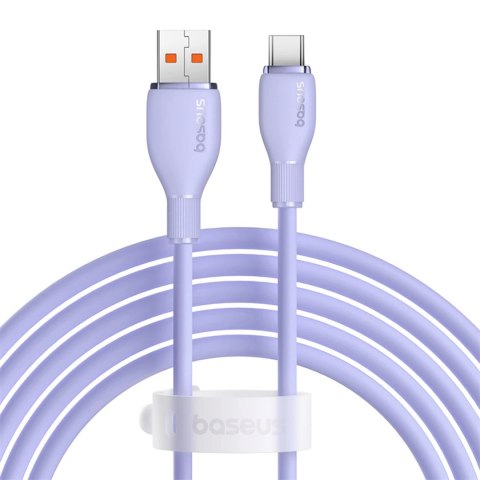 Kabel Baseus Pudding 100W USB-A - USB-C 2m - fioletowy