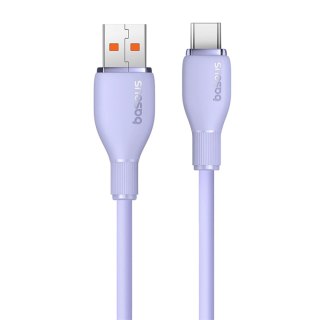 Kabel Baseus Pudding 100W USB-A - USB-C 2m - fioletowy