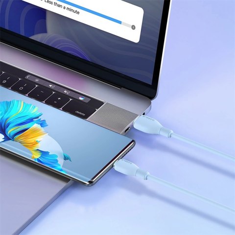 Kabel Baseus Pudding 100W USB-A - USB-C 2m - niebieski