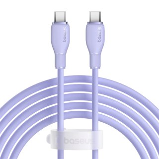 Kabel Baseus Pudding 100W USB-C - USB-C 2m - fioletowy