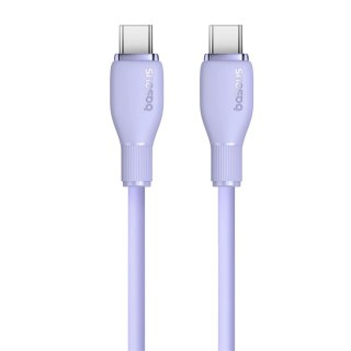 Kabel Baseus Pudding 100W USB-C - USB-C 2m - fioletowy