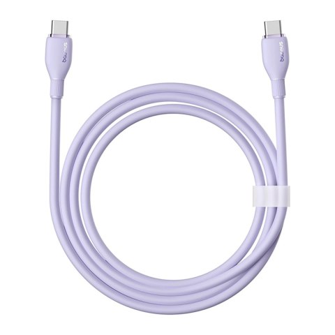 Kabel Baseus Pudding 100W USB-C - USB-C 2m - fioletowy