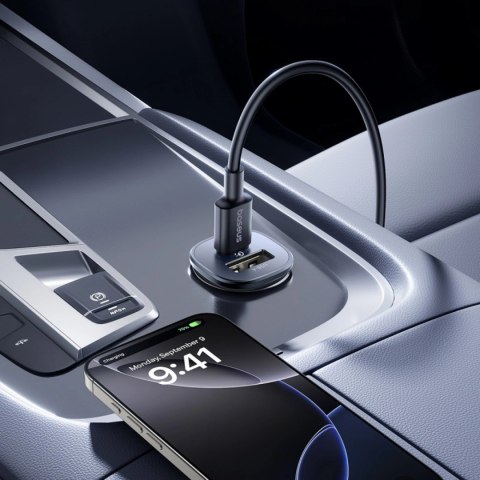 Ładowarka samochodowa Baseus GoTrip USB-C / USB-A 30W - czarna