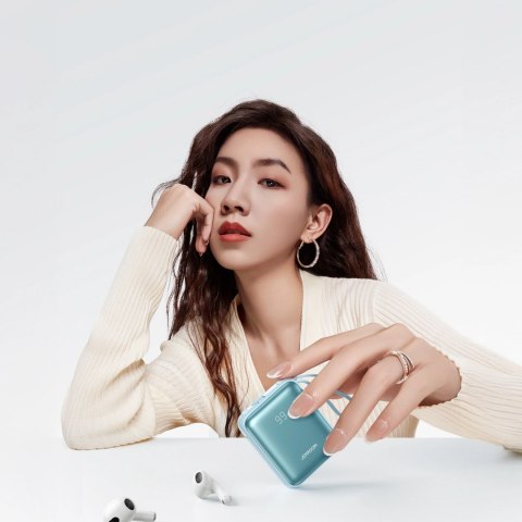 Powerbank Joyroom JR-PBF27 22,5W 10000mAh z dwoma wbudowanymi kablami - niebieski