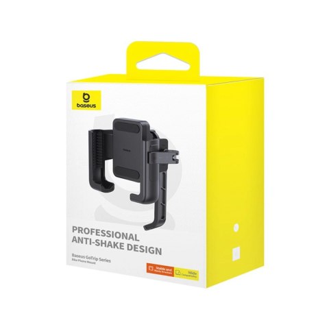 Uchwyt motocyklowy na telefon Baseus GoTrip do lusterka, z amortyzacją - czarny