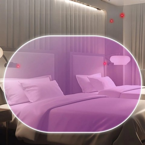 Wykrywacz ukrytych kamer Baseus Heyo Series II z alarmem i mini latarką + kabel Baseus Simple USB-A - USB-C - biały