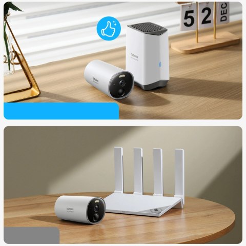 Zewnętrzna kamera Baseus Security B1 2K - biała