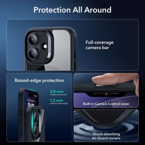 ESR CLASSIC HYBRID MAGSAFE & TEMPERED GLASS IPHONE 17 CLEAR/BLACK