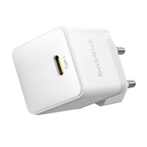 Ładowarka sieciowa Baseus Palm 1C 20W (z kablem Baseus Mini White USB-C 60W (20V/3A) 1m) - biała