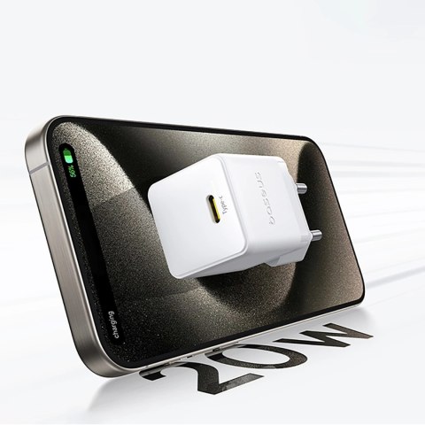 Ładowarka sieciowa Baseus Palm 1C 20W (z kablem Baseus Mini White USB-C 60W (20V/3A) 1m) - biała