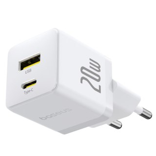 Ładowarka sieciowa Baseus Palm 20W USB-C USB-A - biała