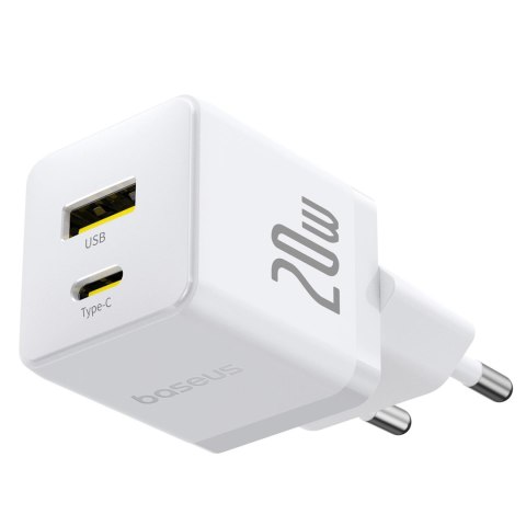 Ładowarka sieciowa Baseus Palm 20W USB-C USB-A - biała