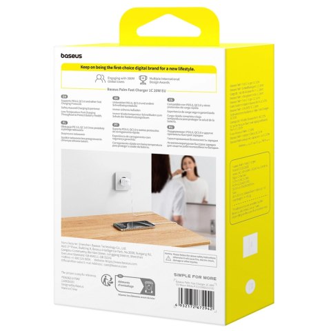 Ładowarka sieciowa Baseus Palm 20W USB-C - biała