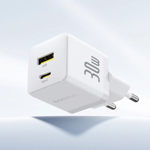 Ładowarka sieciowa Baseus Palm 30W USB-C USB-A - biała