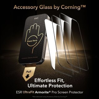 SZKŁO HARTOWANE ESR ULTRAFIT ARMORITE PRO TEMPERED GLASS IPHONE 16 PRO / 17 CLEAR