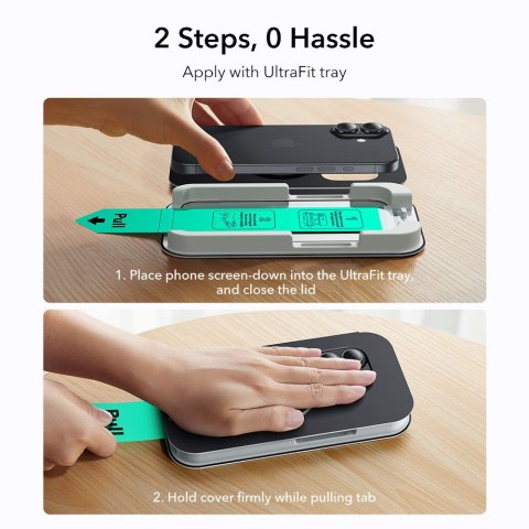 SZKŁO HARTOWANE ESR ULTRAFIT TEMPERED GLASS 2-PACK IPHONE 16 PRO / 17 CLEAR