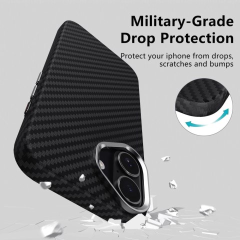 TECH-PROTECT ION CARBON MAGSAFE IPHONE 17 BLACK/SILVER