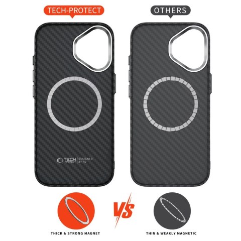 TECH-PROTECT ION CARBON MAGSAFE IPHONE 17 BLACK/SILVER
