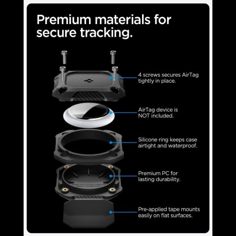 SPIGEN TOUGH ARMOR APPLE AIRTAG 1 / 2 BLACK