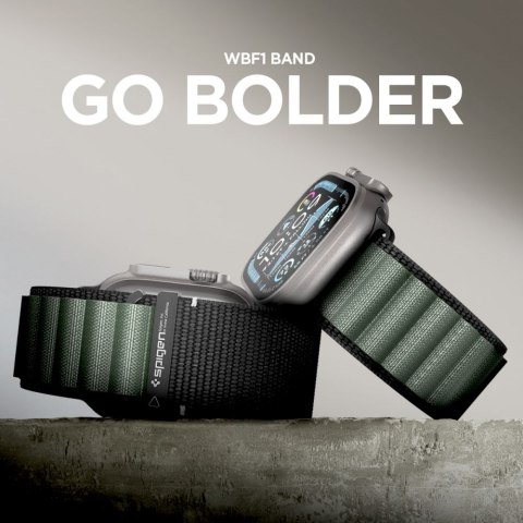 SPIGEN WBF1 BAND APPLE WATCH 6 / 7 / 8 / 9 / 10 / SE / ULTRA 1 / 2 (44 / 45 / 46 / 49 MM) BLACK/GREEN