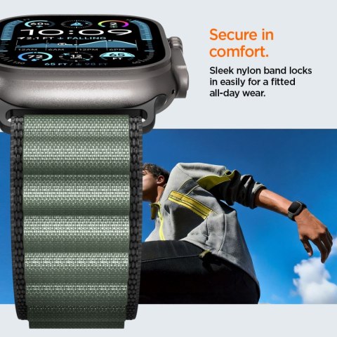 SPIGEN WBF1 BAND APPLE WATCH 6 / 7 / 8 / 9 / 10 / SE / ULTRA 1 / 2 (44 / 45 / 46 / 49 MM) BLACK/GREEN