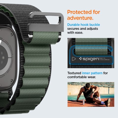 SPIGEN WBF1 BAND APPLE WATCH 6 / 7 / 8 / 9 / 10 / SE / ULTRA 1 / 2 (44 / 45 / 46 / 49 MM) BLACK/GREEN