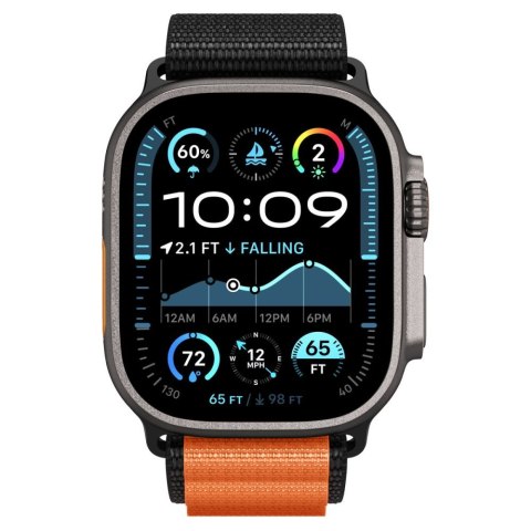 SPIGEN WBF1 BAND APPLE WATCH 6 / 7 / 8 / 9 / 10 / SE / ULTRA 1 / 2 (44 / 45 / 46 / 49 MM) BLACK/ORANGE