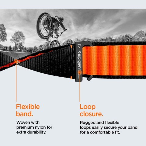 SPIGEN WBF1 BAND APPLE WATCH 6 / 7 / 8 / 9 / 10 / SE / ULTRA 1 / 2 (44 / 45 / 46 / 49 MM) BLACK/ORANGE