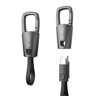 TECH-PROTECT ULTRABOOST DNA KEYCHAIN TYPE-C CABLE PD 60W / 3A IRON GREY