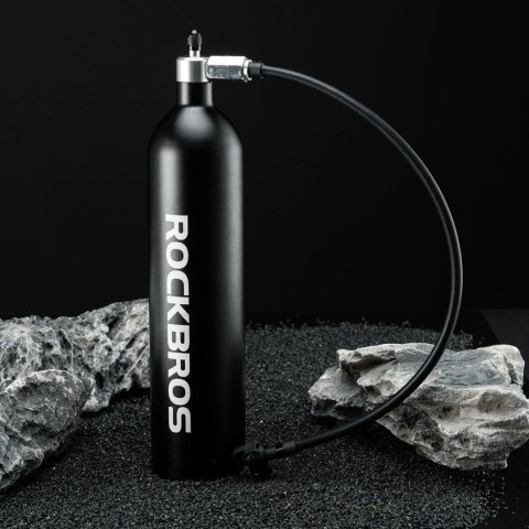 Zbiornik ciśnieniowy Rockbros do pompowania opon bezdętkowych tubeless 200 PSI 1.2l - czarny