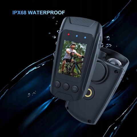 Kamera rowerowa motor 4K z EIS, Anti-Shake, ekran 2.0, pilot i karta 64GB