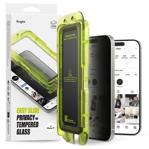 SZKŁO PRYWATYZUJĄCE RINGKE EASY SLIDE 2-PACK IPHONE 17 PRIVACY