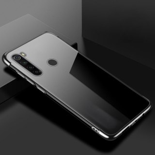 Żelowy pokrowiec etui z metaliczną ramką do Motorola Moto G8 Play czarny