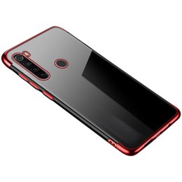 Żelowy pokrowiec etui z metaliczną ramką do Motorola Moto G8 Play czerwony
