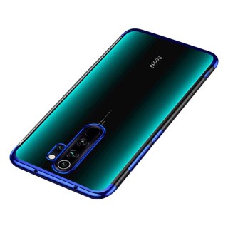 Żelowe etui z metaliczną ramką do Xiaomi Redmi Note 8 Pro niebieski